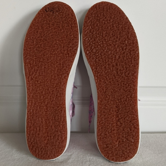 LoveShackFancy x Superga Cotton Canvas Floral Sneaker Rose Heart Mix 10 NWT - Picture 9 of 15